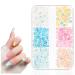 6 Grids Mixed Color Nail Charms Gems 3D Bubble Beads Nail Art Gems Nail Rhinestones DIY Manicure Accessory Crafts for Women Charms Decoration