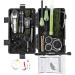 Survival kit 15 in 1 outside emergency set survival kit with a rescue blanket paracord bracelet flashlight and other survival equipment ideal for hiking camping bushcraft adventure