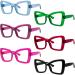 Eyekepper Metalless Screwless Spring Hinge Reading Glasses for Women - 6 Pack Oversize Butterfly Ladies Readers +2.00 6 Pack Mix Color-r2315 2.0 x