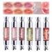 DENESTUP 6 Colors Candy Hydrating Lip Gloss set Moisturizing Shimmering Lip Gloss Transparent Hyaluronic Acid Lip Balm Glossy Hydrating Lip Glow Oil Plumping Lightly Tinted Lip Balm