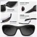 Rivbos RB831/RB832 Polarized Sports Sunglasses for Men & Women - Lightweight UV400 Cycling & Hiking Glasses (Black/Grey) - Buy Online on GoSupps.com