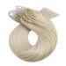 Moresoo Microring Extensions Real Hair Remy Blond - Cold Fusion Hair Extensions #60 50g 55cm - Premium Platinblond Microring Loop Extensions - Buy Online on GoSupps.com