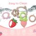 Tyry.hu Baby Silicone Bite Ring Bracelet & Cooling Teething Toys - BPA-Free Fruit Teether Set (6 Pieces) for Newborns - Buy Online on GoSupps.com