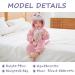 COOKY.D Baby Hooded Rompers | Winter Flannel Jumpsuit Pajamas | 6-12 Months | Pink - Buy Online on GoSupps.com