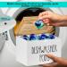 Anwelynd Rustic Wooden Dishwasher Pod Container Dishwasher Tablet Container for Kitchen Decor and Accessories Wood Laundry Detergent Pods Holder with Lid Laundry Detergent Storage Square White & Brown - Buy Online on GoSupps.com