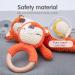 2PC Handmade Baby Rattles - Wooden & Crochet Doll Plush Toys for Newborns (3-6 Months) | Sensory Development Gifts for Toddlers - Buy Online on GoSupps.com
