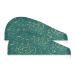 Green Wildflowers Leaf Dry Hair Cap 2 Piece Quick Drying Towel Set with Button Headband Super Absorbent Soft & Comfortable