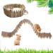 Longzhuo hamster wood fence hamster toys rat conductor bridge hamster cubes toy wood ladder natural hiding place with roller teeth molar exercises for mole houses small animals 40 cm