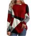 Womens Plus Size Cute Giraffe Print Sweatshirt | Crewneck Blouse Long Sleeve Pullover - Medium 005red - Buy Online on GoSupps.com