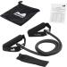 REEHUT Resistance Bands Set - 4 Black Exercise Bands with Handles, Door Anchor, and Manual - for Resistance Training, Physical Therapy, Home Workouts - 15-20 lbs Strength - Fitness, Pilates, Boxing - Buy Online on GoSupps.com