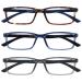 Opulize sea glasses Blue light filter narrow frame spring hinges improve the sleep computer glasses gaming anti-reflective men B9 +2.50 diopters brown / blue / gray
