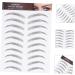 POPETPOP 12 Sheets waterproof eyebrow stickers eyebrow water transfer artificial eyebrows false eyebrows for 1 count (Pack of 1) Black - Buy Online on GoSupps.com