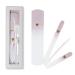 Bona Fide Beauty Handmade Czech Glass Manicure Pedicure Gift Set for Women 4PC Gift Set in Rose Gold with Glass Foot File Cuticle Pusher Mini File and Regular Nail Filer