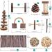 ERKOON Small Animal Chew Toys - Natural Wooden Accessories for Hamsters, Guinea Pigs, Gerbils, Rats, Chinchillas - Boredom Breaker, Teeth Molar Exercise - Play Bridge, Roller, Dumbbells - Buy Online on GoSupps.com