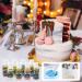 E-Kongton Metallic Food Colour Paint - 8 Edible Metallic Paint for Cake Decoration & DIY - Buy Online on GoSupps.com