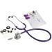 ADC Nurse Medical Accessory Combo Kit Includes Pocket Pal II Kit with Lister Bandage Scissors 3-Color Pen Adlite Plus Penlight and Adscope 647 Sprague-1 Single-Tube Stethoscope Purple