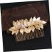 Angoily Hair Comb Hair Accessory for Girls Hair Topper Hair Jewels for Women Gold Headband Flower Hair Accessories Golden Flower Girl Headpieces for Wedding Tiara Hair up Crown Alloy Bride - Buy Online on GoSupps.com