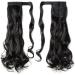 24" Dark Black Wrap Around Ponytail Hair Extensions Curly One Piece Clip in Hairpiece - Buy Online on GoSupps.com