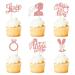 Keaziu 36 Pack Bride to be Cupcake Toppers Heart Love Bridal Skirt Miss to Mrs Cupcake Picks Bridal Shower Engagement Party Decoration Picks Rose Gold