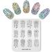 KADS Nail Stamping Plate FL028 - Flower Nature DIY Manicure Stencil Tool - Buy Online on GoSupps.com