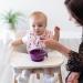 Bumkins Suction Silicone Baby Feeding Set - Purple | BPA-Free Bowl, Lid, Spoon | Ideal for First Feeding & Baby Led Weaning - Buy Online on GoSupps.com