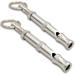 Aribari 2 x professional dog pipes to educate and train dogs - with adjustable pitch - for dog training - Material: brass color: silver