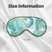 Turquoise Gold Marble Eye Mask | Unisex Blackout Sleep Mask with Adjustable Straps | Travel Eye Cover - 1 Count - Buy Online on GoSupps.com