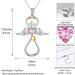 Cute Cat Necklace with Sparkling Zirconia Crystal Birthstone Pendant Necklace for Girls Womens White Gold Over 925 Sterling Silver Animal Necklace Birthstone Jewelry Sweet Present Girlfriend Sisters G Pink Pendant - Buy Online on GoSupps.com