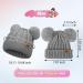Baby Girls Double Pom Pom Bobble Hat - Toddler Winter Beanie for Kids 1-6Y, Grey - Buy Online on GoSupps.com
