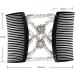 Ycfish Stretchy Double Comb Hair Clip - Adjustable Beading Women's Hair Trimmer (Black Gold) - Buy Online on GoSupps.com