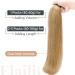 Elailite Tape In Extensions - 40pcs Real Human Hair - 30cm #27 Dark Blonde & Honey Blonde for Seamless Volume & Length - Buy Online on GoSupps.com
