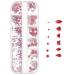 Minkissy 1 Box Nail Art Accessories Nail Metal Diy Accessories for Nail Nails Gems Nail Art Gems Crystal Nail Gems Metal Nail Jewelry Nail Crystals Nail Jewels Red Resin Boxed Shaped Drill
