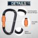 Buy 4-Piece Aluminum Carabiner Hooks Set - Screw Cap Spring-Loaded Clips for Camping Hiking & Fishing - Durable Keychain Accessories - Buy Online on GoSupps.com
