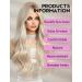 Wokestar Long White Blonde Wig for Women - Synthetic Hair with Curtain Fringe - Buy Online on GoSupps.com