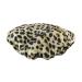 Reusable Nylon Shower Cap & Bath Cap, Reversible Oversized Waterproof Shower Caps Large Designed for all Hair Lengths w Terry Lining & Elastic Band Stretch Hem Hair Hat - Socialite Safari Spots
