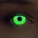 Design lenses bright green Halloween the Purge costume UV light contact lenses 1 pair (2 pieces) soft black light color lenses without strength (glowing green)