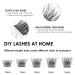 Lanciley Individual Lashes CC Curl DIY Eyelash Extension Kit - 45 Clusters with Glue & Tweezers - Easy to Use for Makeup Beginners - Fluffy Style - Buy Online on GoSupps.com