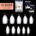 Vixi 600 Medium Stiletto Nail Set with Prep File - 10 Sizes Opaque Express Full Cover False Fingernail Extensions for Salon & Home Use - Buy Online on GoSupps.com