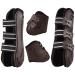 Free gaiters and string caps 4-set gaiters horse with impact protection horse-sports boots neoprene horse tendon ribbon enrollment for jumping riding events dressage m brown m brown