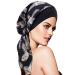 Wuerkiya headscarf for women headgear women chemo headgear bound set in advance set headwrap scarves gap hat women -black -2 black -2