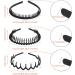 WLLHYF 3 Pieces Sharks Tooth Hair Comb Plastic Non Slip Headband Wavy Teeth Hair Hoop Fashion Effortless Hairband Hair Accessory for Women Girls Men Black - Buy Online on GoSupps.com