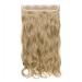 Hair Extensions Synthetic Hair Extensions 24Inch Hair ExtensionsLong Wavy Women Clip In One Piece Hair Extensions Black Brown Fake clip Hairpiece for women Hair Pieces(Ash blonde) 24inches Ash blonde