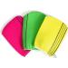 Bastex Exfoliating Bath Washcloth. Genuine Korean Towel Cloth Used for Exfoliating. Exfoliator Scrub Mitten for Bath and Shower Use - 3 Pieces (6.7 inch x 5.2 inch). Comes in Yellow  Pink and Green