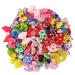 Dog Hair Bows 20 Pack Dog Bows Multicolor Cat Dog Bow Rhinestone Beads Flowers Topknot for Pet Hair Accessories
