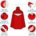 HOCK Premium Bicycle Rain Poncho - 100% Waterproof Ventilated Rain Gear for Men & Women - Super Interniko L Red/Silver - Buy Online on GoSupps.com