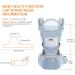 Ineffbb Baby Carrier | Breathable Sling with Hip Seat | Baby Wrap for Newborn to Toddler | Baby Blue - Buy Online on GoSupps.com