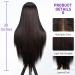 Joedir 13x4 Lace Front Wig - Long Straight Synthetic Hair for Black Women | Light Yaki Hair with Baby Hair & Free Parting | 76 cm F5/6A - Buy Online on GoSupps.com