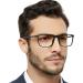 OCCI CHIARI Men's Rectangle Reading Glasses - Durable Spring Hinge Multiple Strengths (1.0 to 3.5) - Stylish Black Design - Buy Online on GoSupps.com