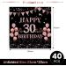 40 Rose Gold Napkins - 30th Birthday Party Decor | 33x33cm Paper Napkins for Men & Women - Buy Online on GoSupps.com