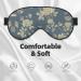 Blue and Yellow Floral Light Blocking Eye Mask | Soft Adjustable Sleep Mask for Travel & Yoga - Buy Online on GoSupps.com